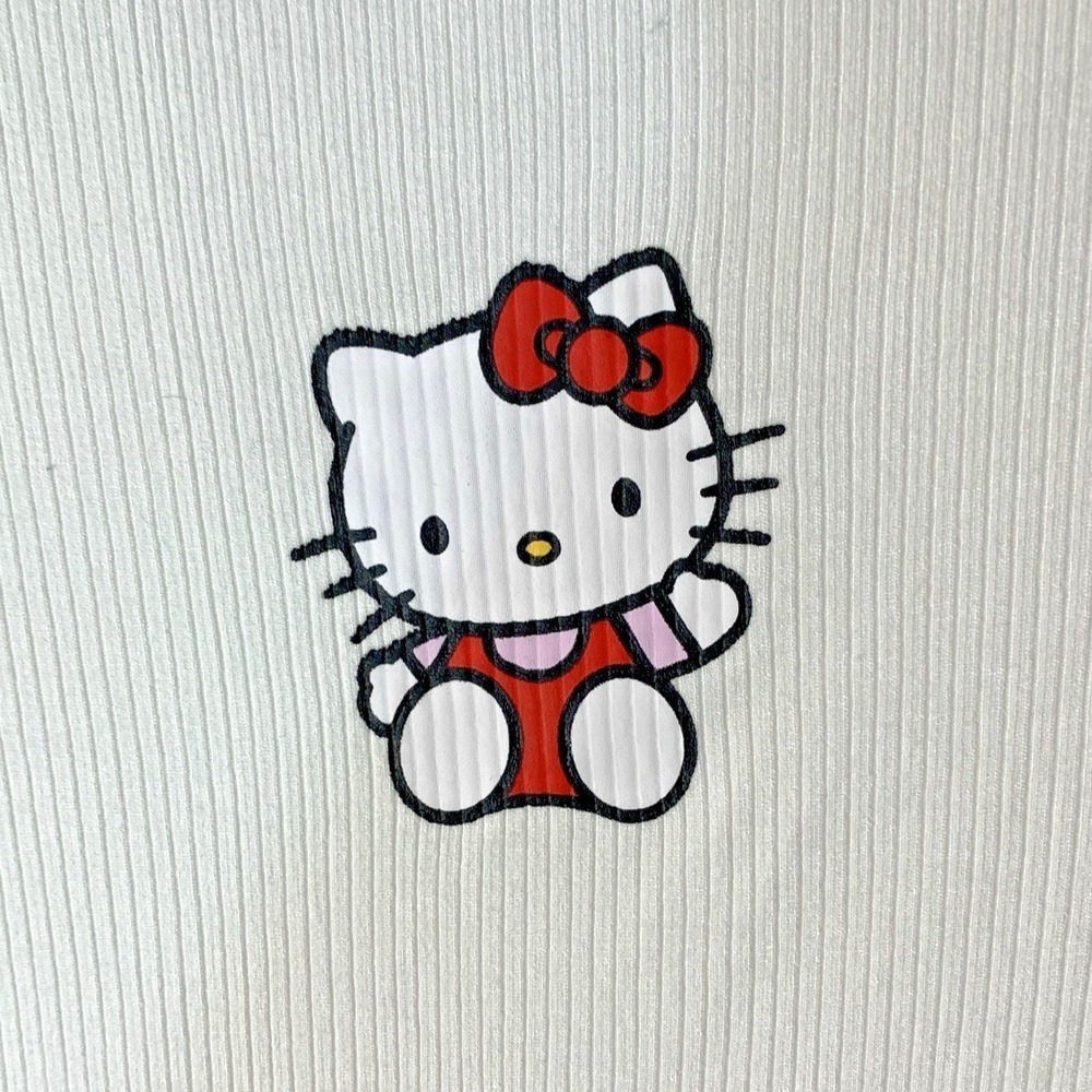 Hello Kitty and Friends Drawstring Side White Bodycon Dress Small NWT - Picture 2 of 12